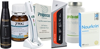 Hair loss affiliate products including Propecia and TRX2